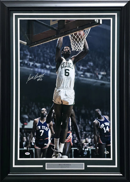 Bill Russell ASigned Framed 20x30 Photo Boston Celtics - PSA/DNA