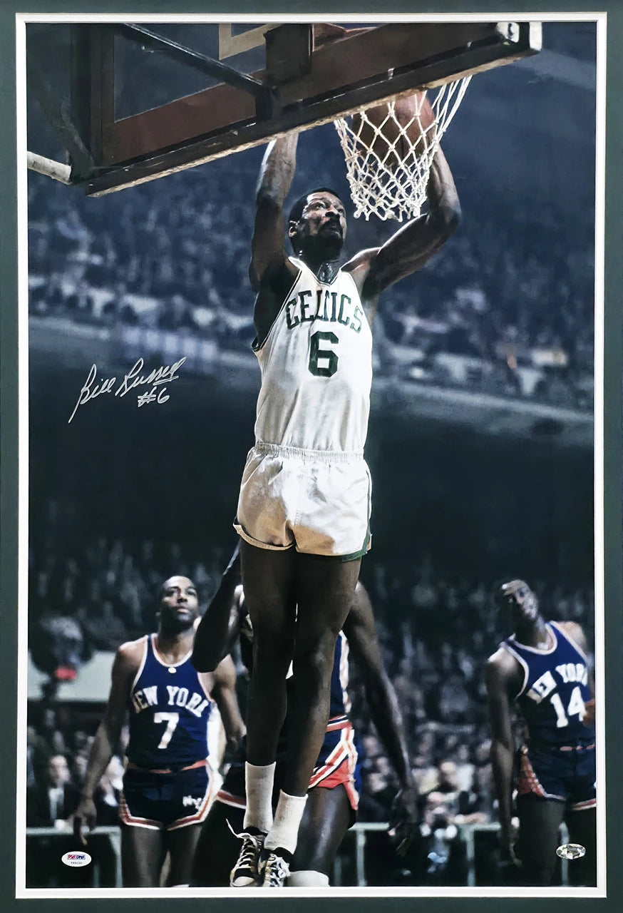 Bill Russell ASigned Framed 20x30 Photo Boston Celtics - PSA/DNA