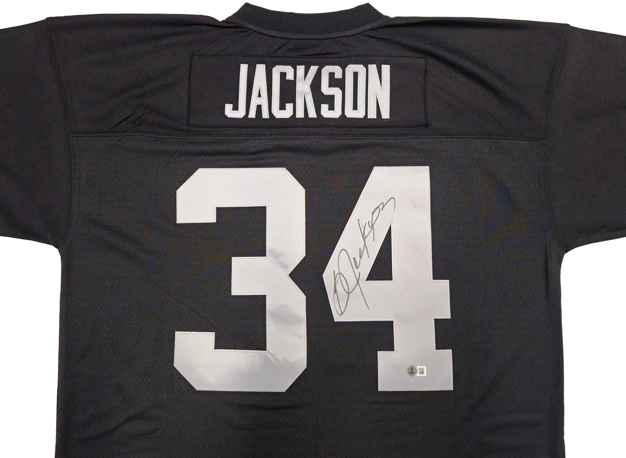 Bo Jackson Signed Mitchell & Ness 1988 Throwback  Oakland Raiders Jersey - Beckett