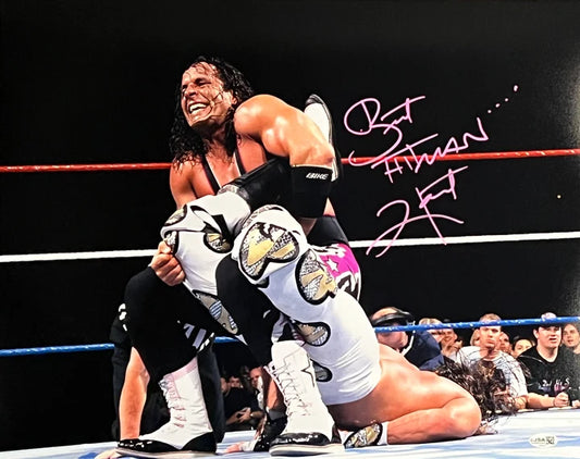 Bret The Hitman Hart Signed Inscribed 16x20 Photo - JSA