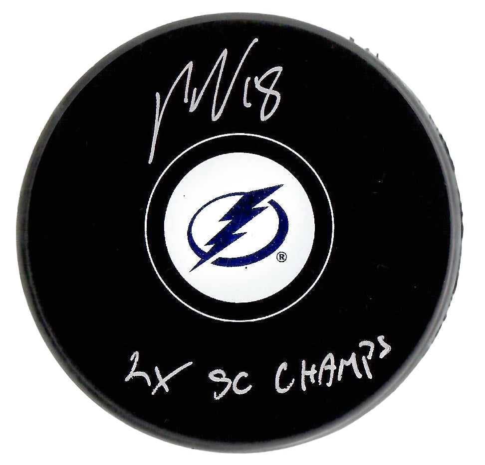 Ondrej Palat autograph signed inscribed puck Tampa Bay Lightning JSA Witness