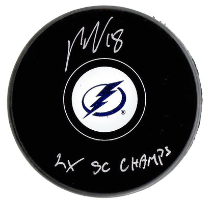 Ondrej Palat autograph signed inscribed puck Tampa Bay Lightning JSA Witness