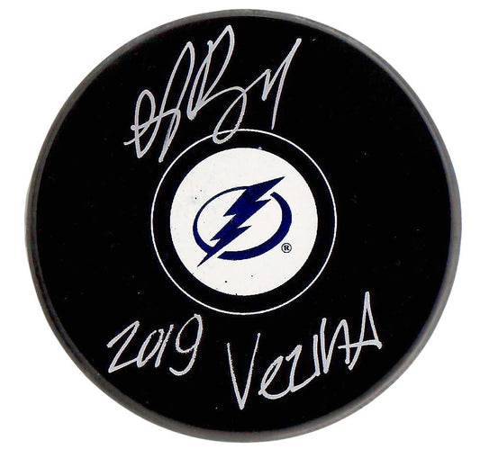 Andrei Vasilevskiy autographed signed inscribed Puck NHL Tampa Bay Lightning JSA
