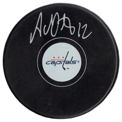 Adam Oates autographed signed puck NHL Washington Capitals BAS Bruins Blues
