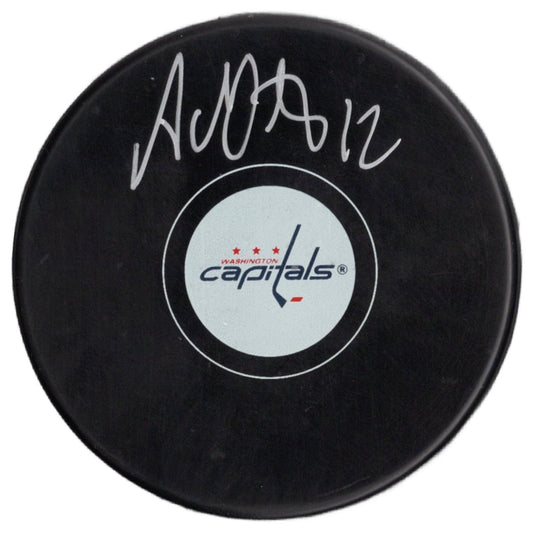Adam Oates autographed signed puck NHL Washington Capitals BAS Bruins Blues