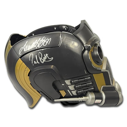 Samuel L Jackson, Paul Rudd Cast Signed Starlord Mask - JSA