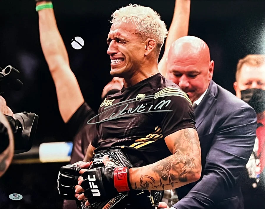 Charles Oliveira Signed 16x20 UFC Photo - PSA