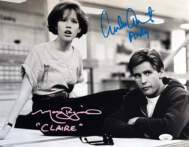 Estevez & Ringwald Signed Inscribed 11x14 Breakfast Club Photo - JSA