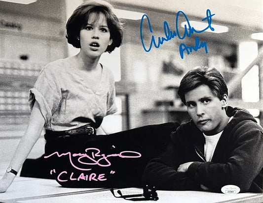 Estevez & Ringwald Signed Inscribed 11x14 Breakfast Club Photo - JSA
