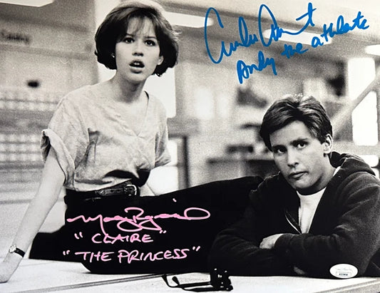 Estevez & Ringwald Signed Inscribed 11x14 Breakfast Club Photo - JSA