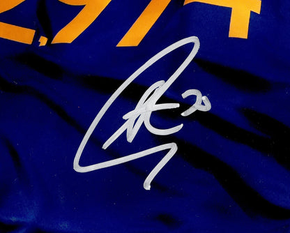 Stephen Curry Signed Golden State Warriors All Time 3 Point Leader 16x20 Photo - JSA