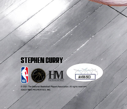 Stephen Curry Signed Golden State Warriors All Time 3 Point Leader 16x20 Photo - JSA
