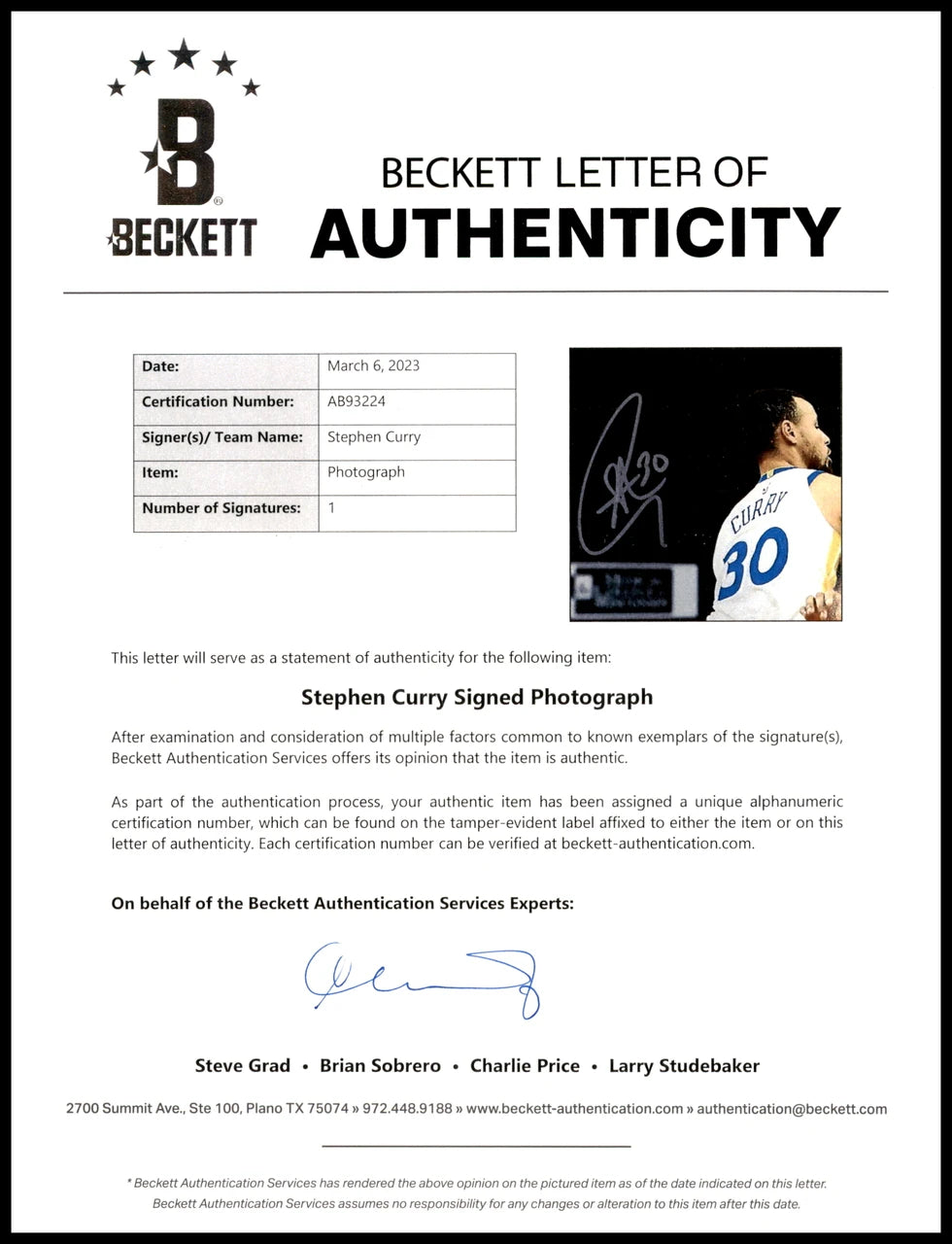 Stephen Curry & Giannis Antetokounmpo Signed 16x20 Photo Dual Signed Spotlight - Beckett