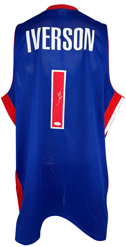 Allen Iverson autographed signed jersey NBA Philadelphia 76ers JSA COA