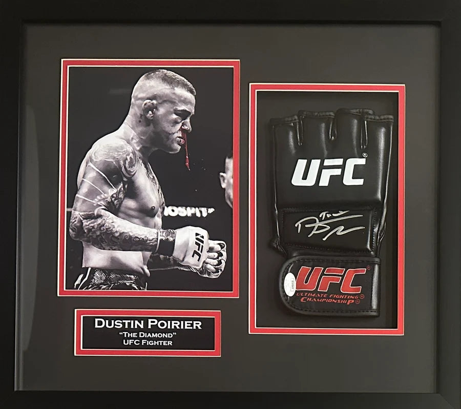 Dustin Poirier  Signed Framed UFC Glove - JSA