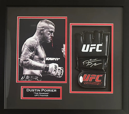 Dustin Poirier Signed Framed UFC Glove — JSA Authenticated