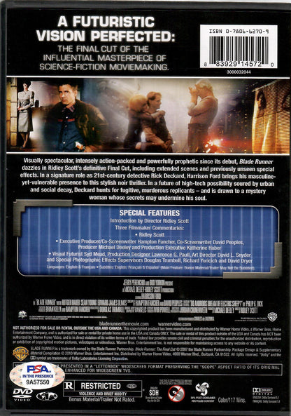 Sean Young autographed DVD cover Blade Runner PSA ITP Rachel