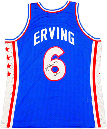 Julius "Dr. J" Erving Signed Mitchell & Ness Hardwood Classics HWC Swingman 1976-77 Philadelphia 76ers  Jersey "HOF 93" - Beckett