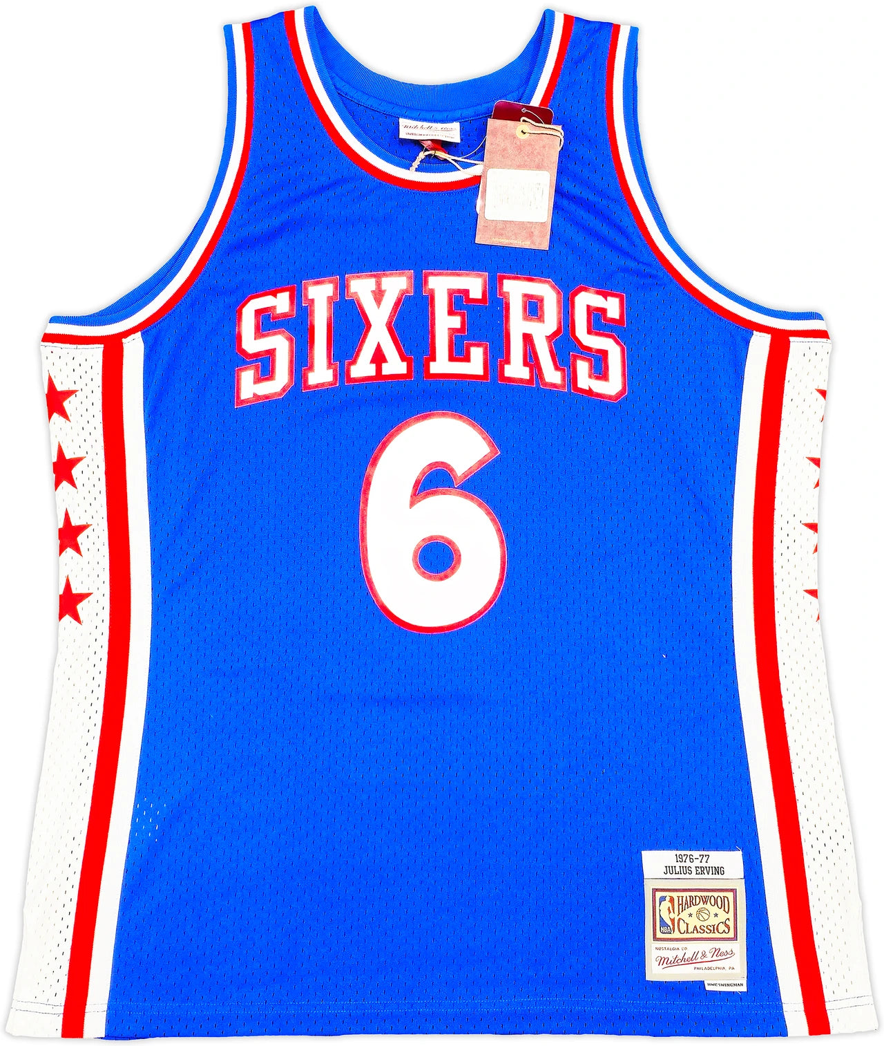 Julius "Dr. J" Erving Signed Mitchell & Ness Hardwood Classics HWC Swingman 1976-77 Philadelphia 76ers  Jersey "HOF 93" - Beckett