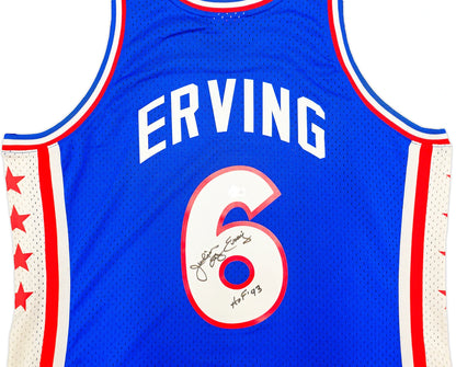 Julius "Dr. J" Erving Signed Mitchell & Ness Hardwood Classics HWC Swingman 1976-77 Philadelphia 76ers  Jersey "HOF 93" - Beckett