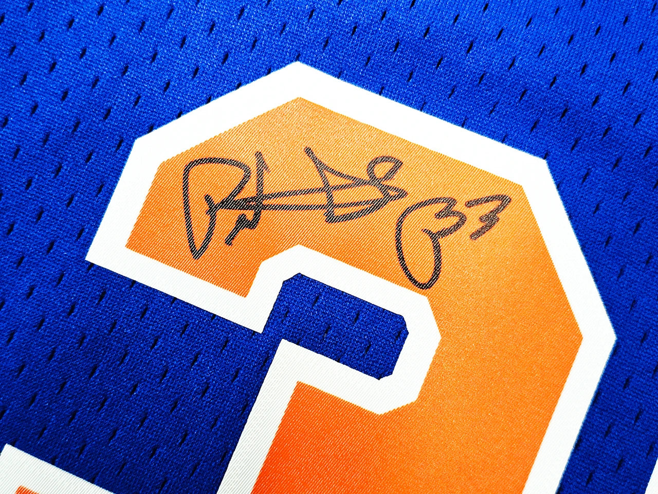 Patrick Ewing Signed Framed Mitchell & Ness HWC Swingman  New York Knicks Jersey - Beckett