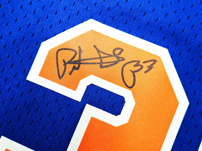 Patrick Ewing Signed Framed Mitchell & Ness HWC Swingman  New York Knicks Jersey - Beckett