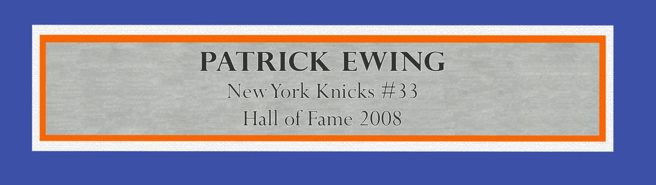 Patrick Ewing Signed Framed Mitchell & Ness HWC Swingman  New York Knicks Jersey - Beckett
