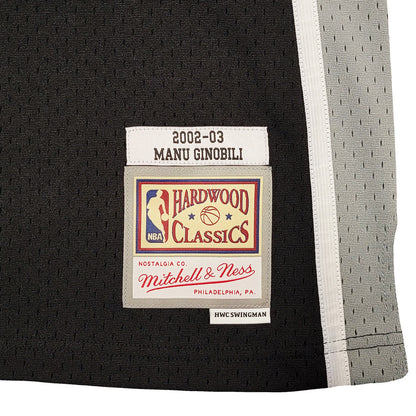 Manu Ginobili Signed Mitchell & Ness Swingman San Antonio Spurs Jersey - Beckett