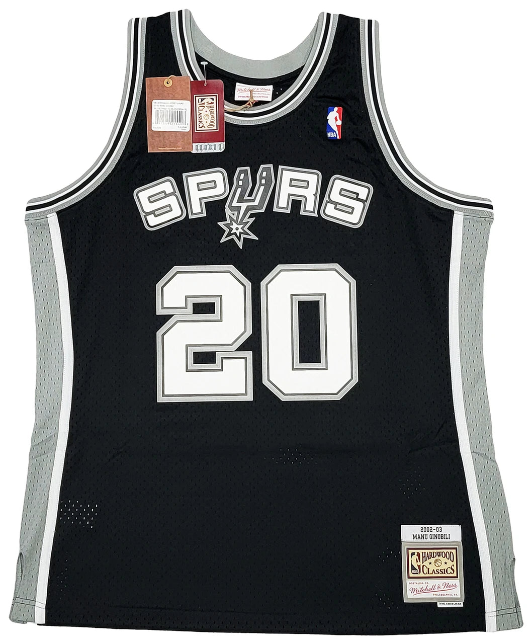 Manu Ginobili Signed Mitchell & Ness Swingman San Antonio Spurs Jersey - Beckett