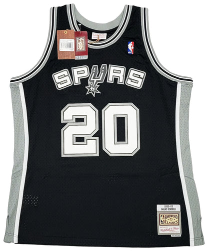 Manu Ginobili Signed Mitchell & Ness Swingman San Antonio Spurs Jersey - Beckett