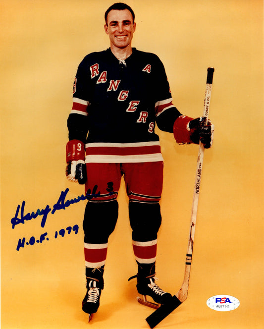 Harry Howell autographed signed inscribed 8x10 photo NHL New York Rangers PSA COA