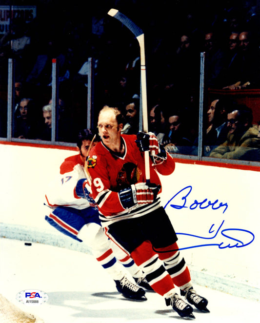 Bobby Hull autographed signed 8x10 photo NHL Chicago Blackhawks PSA COA
