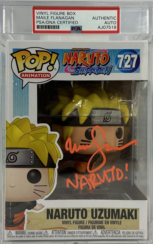 Maile Flanagan Signed Inscribed Funko Pop #727 Naruto Shippuden PSA Encapsulated