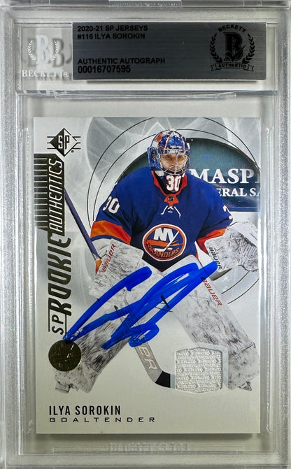 Ilya Sorokin 2021 Upper Deck encap RC #116 New York Islanders BAS