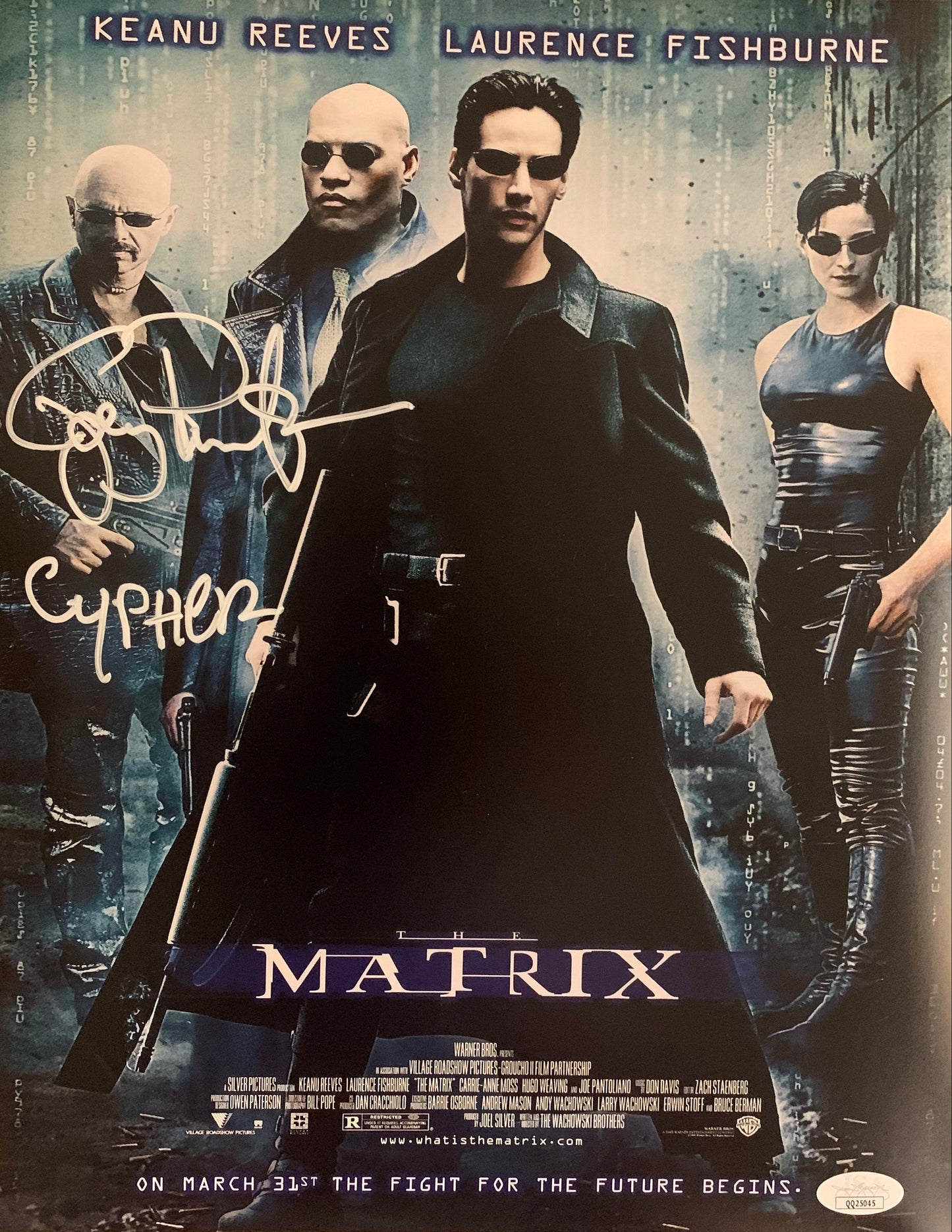 Joe Pantoliano autographed signed inscribed 11x14 photo JSA COA Matrix Cypher