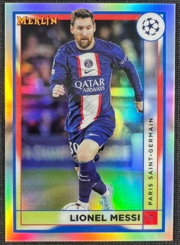 Lionel Messi Topps Merlin Sliver Refractor #104 2022-23 PSG