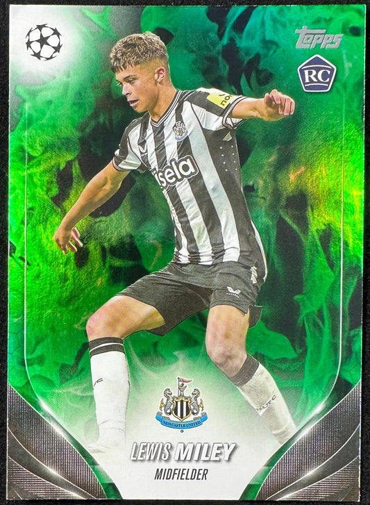 Lewis Miley 2023-24 Topps Green Inferno RC /125 #31 UEFA