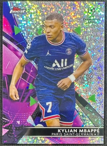 Kylian Mbappe 2021-22 Topps Finest Speckle Parallel #50 /175