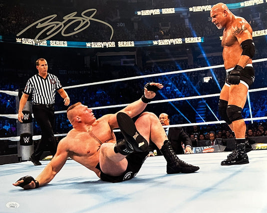 Bill Goldberg autographed signed 16x20 photo WWE Brock Lesnar JSA COA
