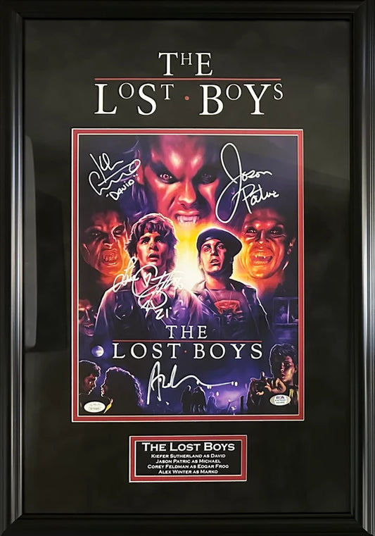 The Lost Boys Cast Signed Inscribed Framed 11x14 Photo - JSA