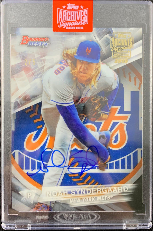 Noah Syndergaard auto signed on Card 2 of 5 New York Mets Topps Archives
