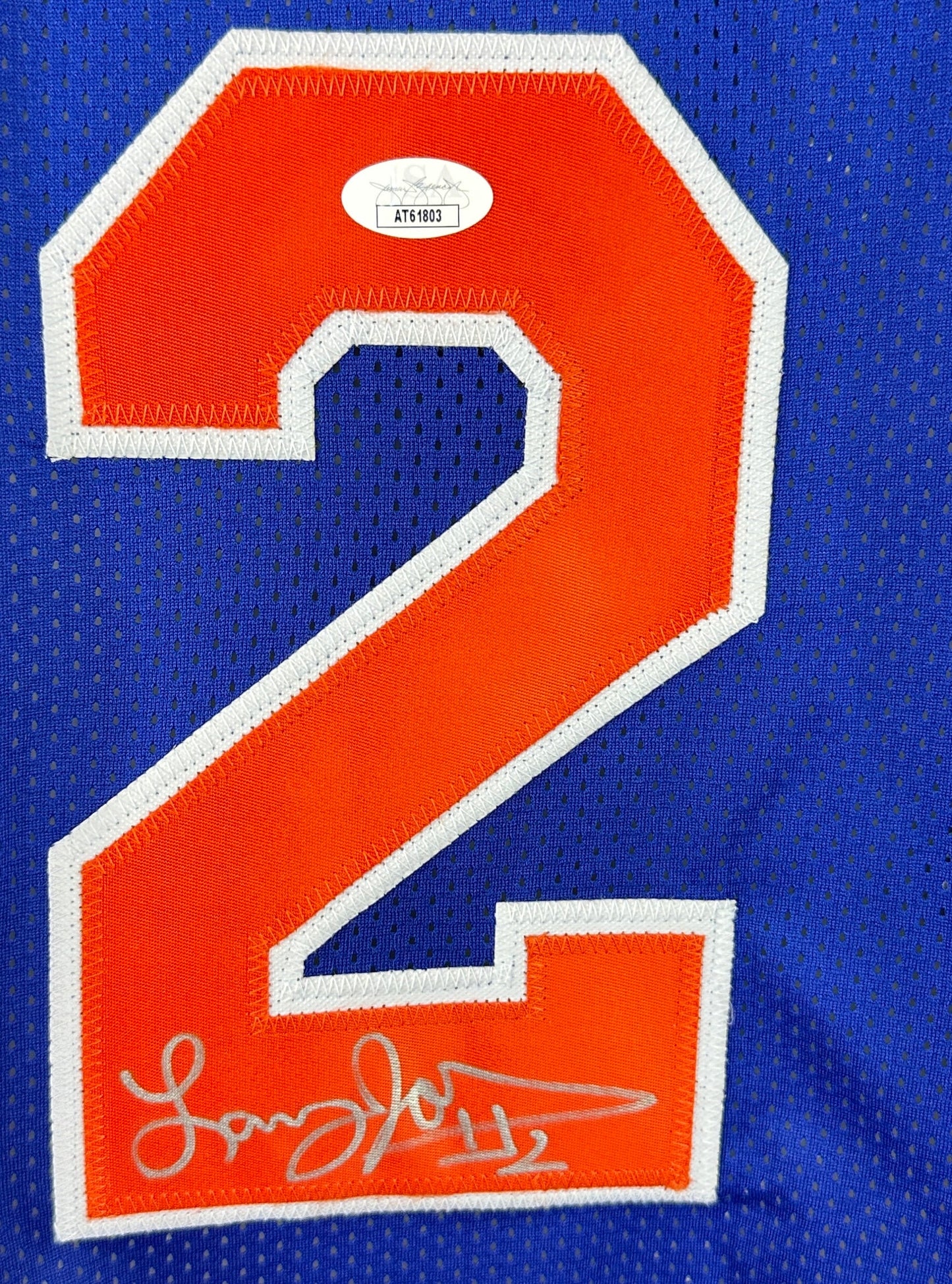 Larry Johnson autographed signed jersey NBA Charlotte Hornets JSA COA