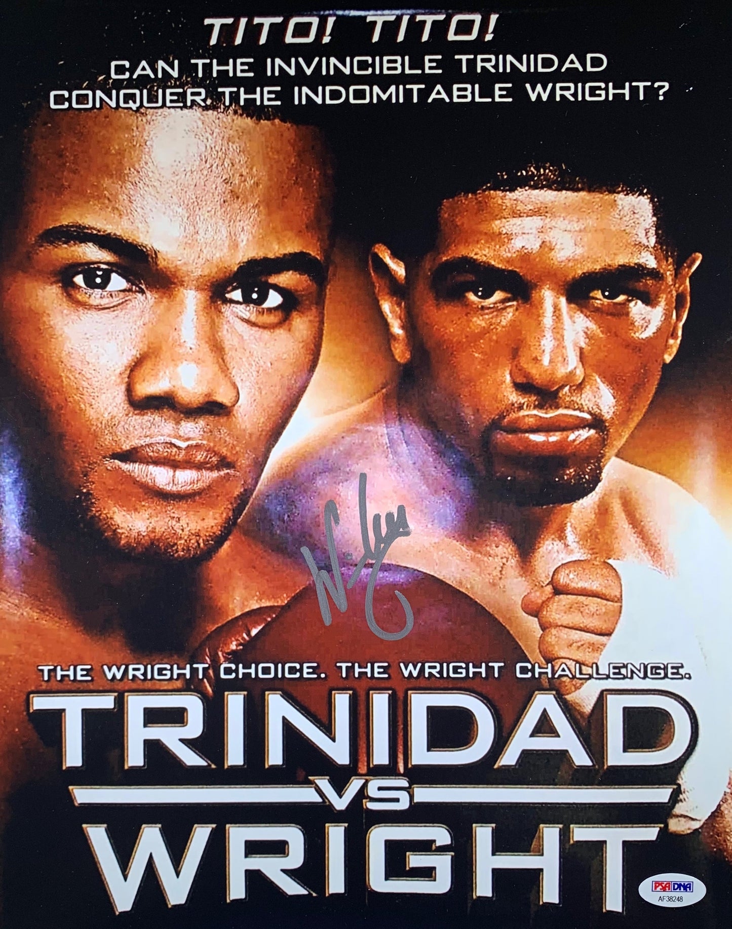 Winky Wright autographed signed 11x14 photo PSA COA Boxing Trinidad Mosley