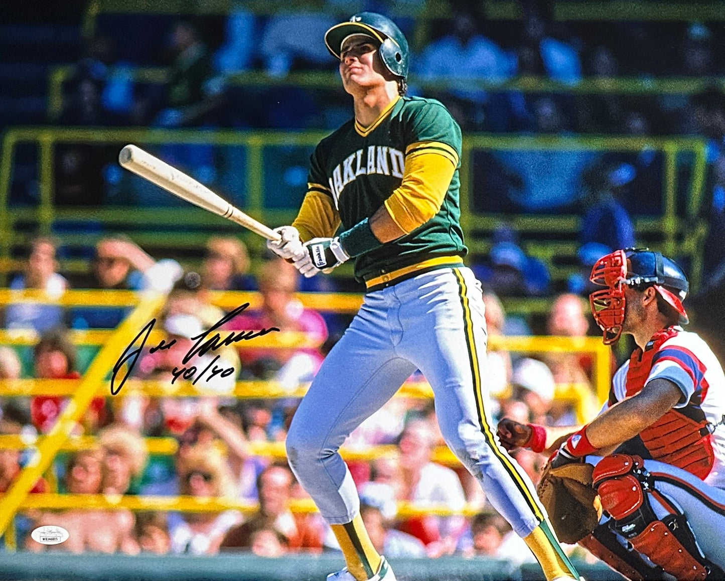 Jose Canseco autographed signed 16x20 photo MLB Oakland Athletics JSA COA