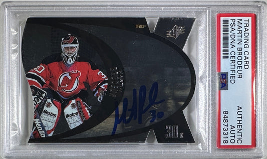 Martin Brodeur auto card Upper Deck #27 1997 New Jersey Devils PSA Encap
