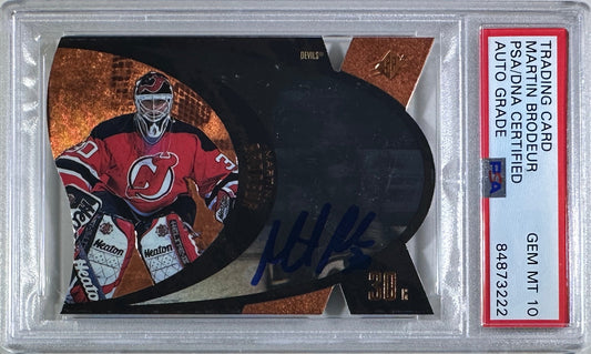 Martin Brodeur auto card Upper Deck #27 1997 New Jersey Devils PSA GEM Mint 10