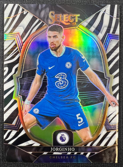 Jorginho 2022-23 Panini Select #29 /25 Zebra Terrace Case Hit Chelsea FC
