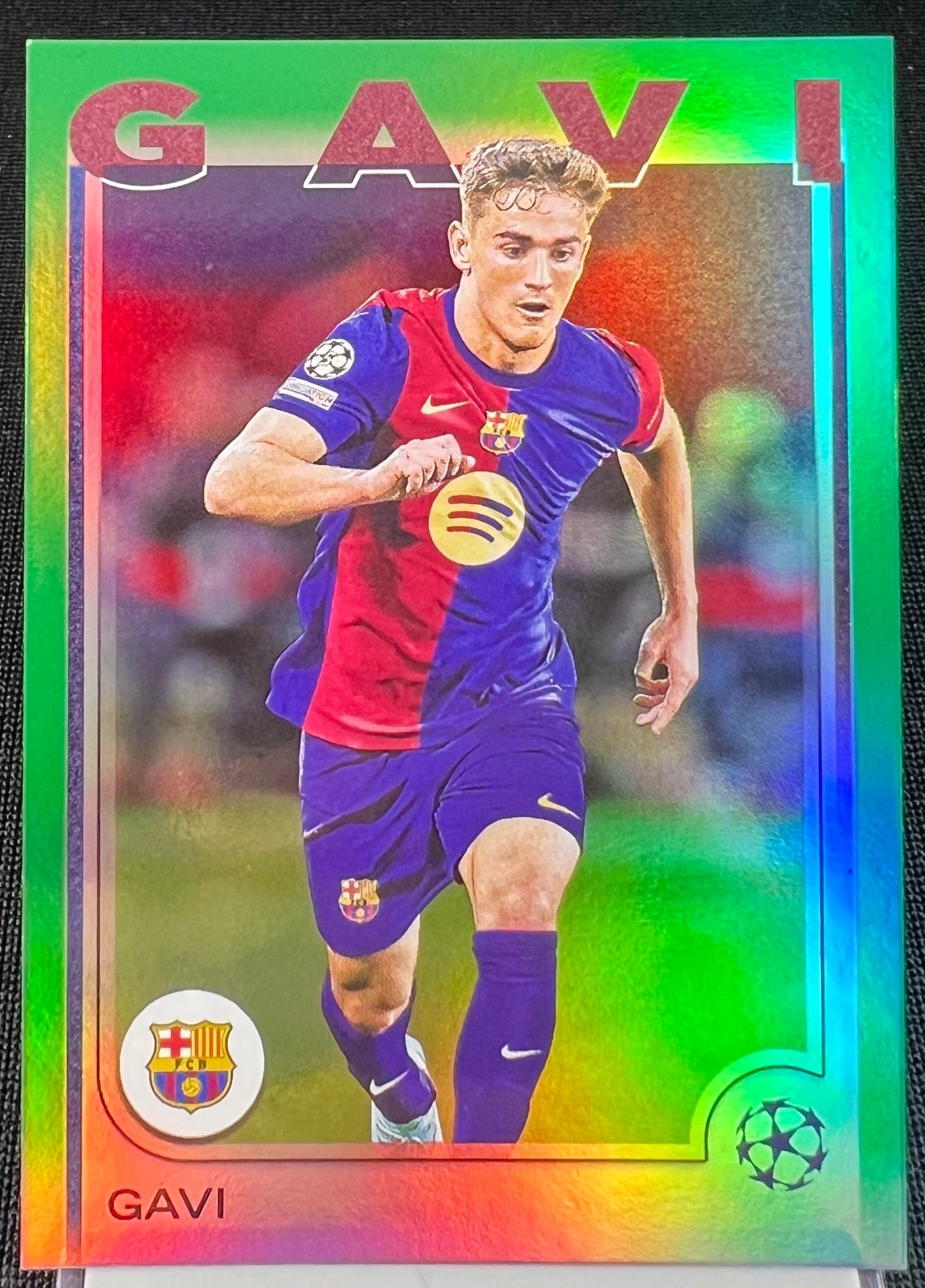 Gavi 2025 Topps UEFA Champions League Green Refractor /99