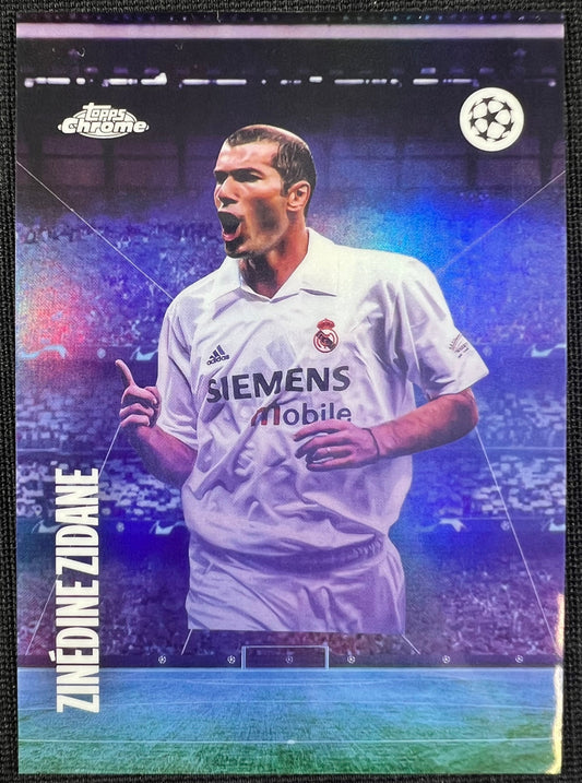 Zinedine Zidane 2024-25 Topps Chrome Tifo case hit UEFA #TF-5