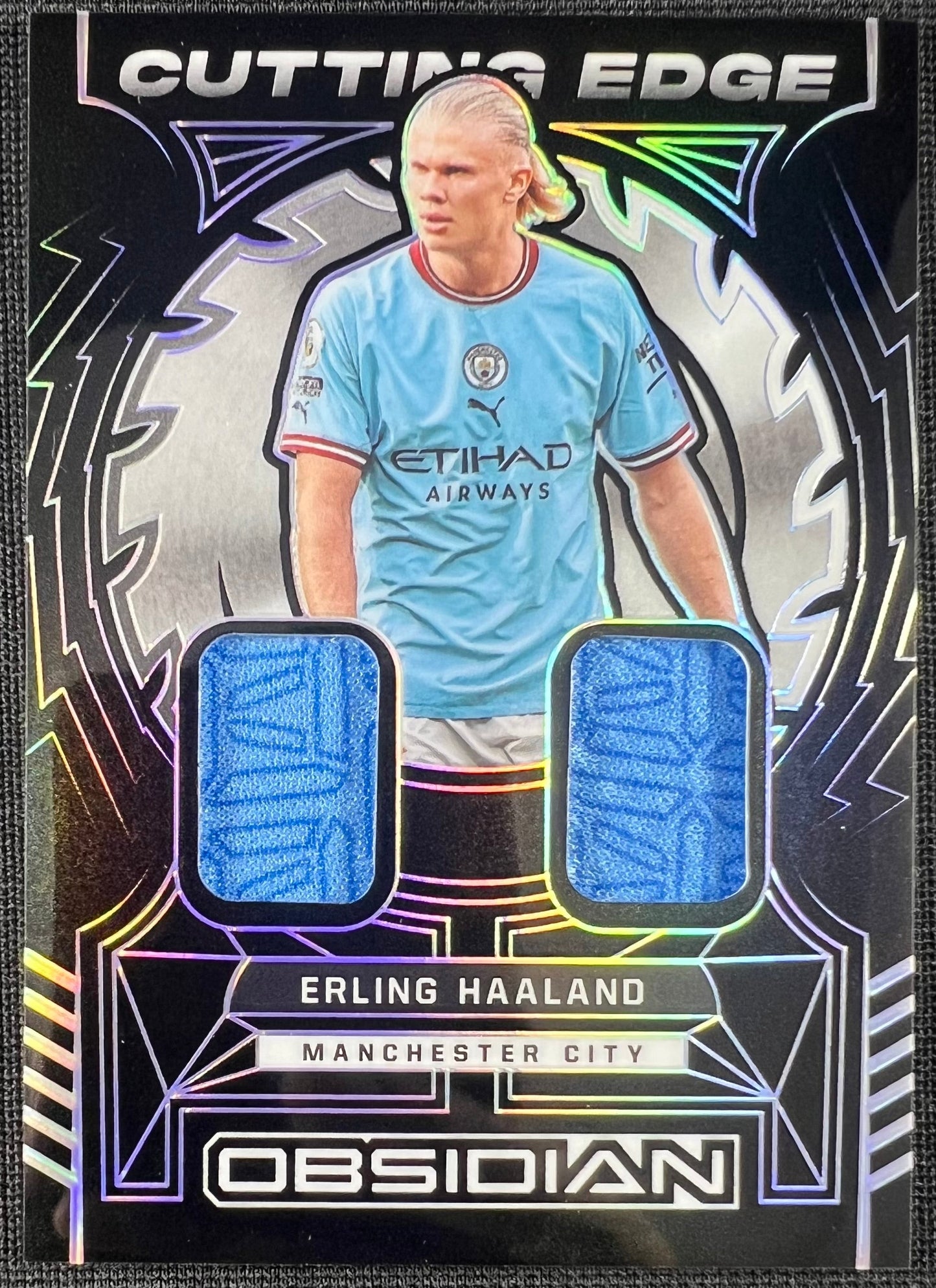 Erling Haaland 2022-23 Panini Obsidian Cutting Edge Patch /99 #CE-EH